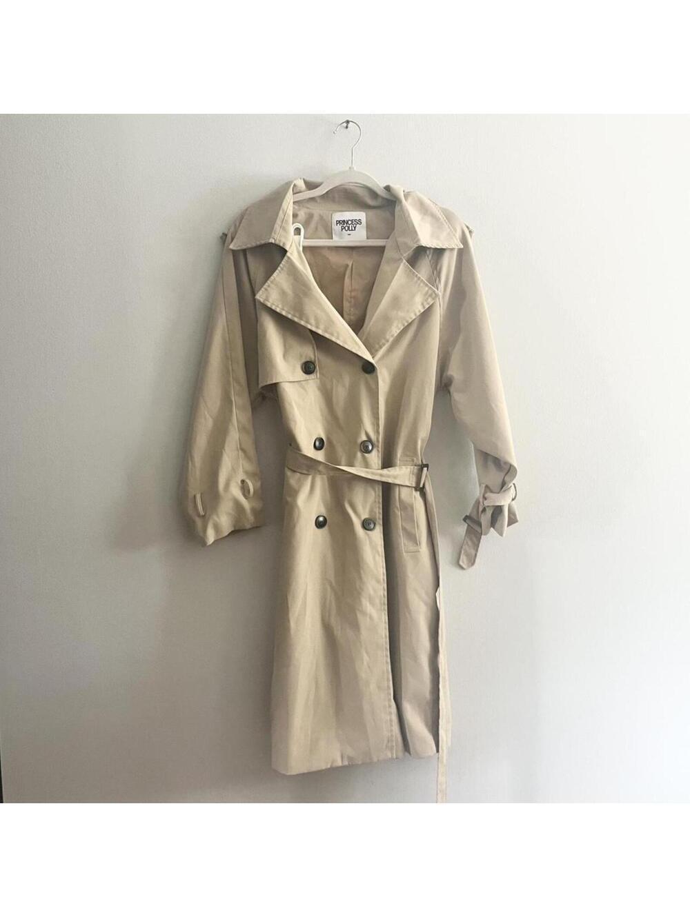 Princess Polly Westwind Trench Coat in Natural - Picture 2 of 7